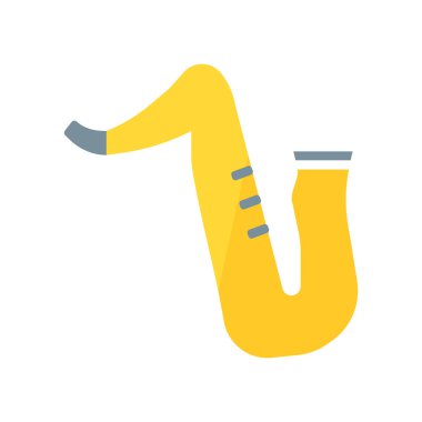 Saksafon simge vektör işareti ve üzerinde beyaz backgrou izole sembolü