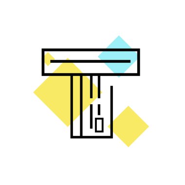 Kart simge vektör işareti ve beyaz arka plan üzerinde C izole sembolü