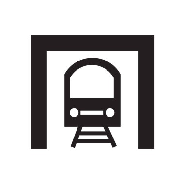 Web ve mobil uygulaması tasarımı, Metro logo kavramı için beyaz arka plan üzerinde izole Metro simge vektör