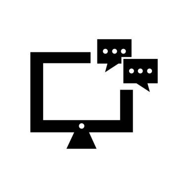 İleti simge vektör işareti ve beyaz arka plan üzerinde izole sembolü