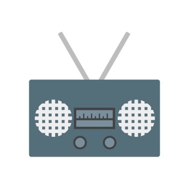 Radyo simge vektör işareti ve beyaz arka plan üzerinde izole sembolü, 