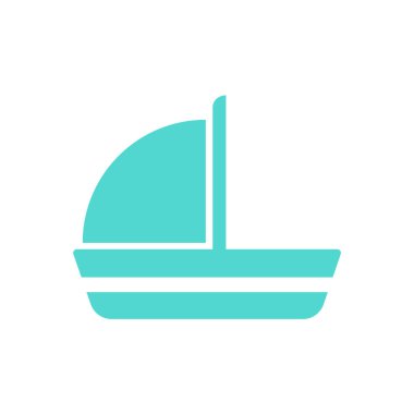 Web ve mobil uygulaması tasarım için beyaz arka plan üzerinde izole Yelkenli simgesi