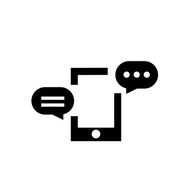 Sohbet simgesi vektör işareti ve beyaz arka plan üzerinde C izole sembolü