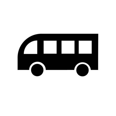 Okul otobüsü simge vektör web ve mobil uygulaması tasarımı, okul otobüsü logo kavramı üzerinde izole beyaz arka plan