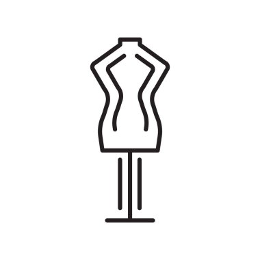 Beyaz arka plan üzerinde manken sı izole manken simge vektör