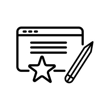 Web ve mobil uygulaması tasarım için beyaz arka plan üzerinde izole simgesi değerlendirme