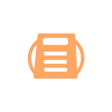 Web ve mobil uygulaması tasarım için beyaz arka plan üzerinde izole sırt çantası simgesini