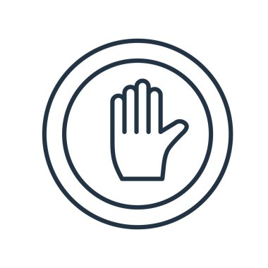 Beyaz arka plan üzerinde işaret izole el simge vektör