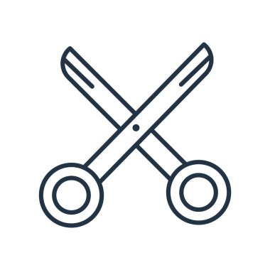 Makas Makas simge vektör, beyaz arka plan üzerinde izole işareti