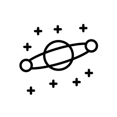 Web ve mobil uygulaması tasarım için beyaz arka plan üzerinde izole gezegen simgesi