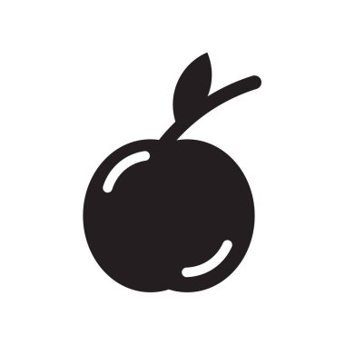 Web ve mobil uygulaması tasarım için beyaz arka plan üzerinde izole elma simgesi