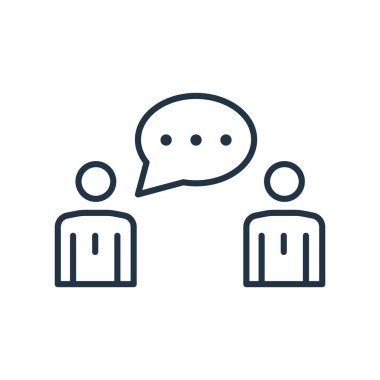 Beyaz arka plan üzerinde sohbet işareti izole sohbet simge vektör