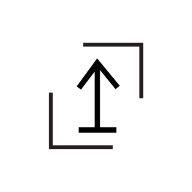 Web ve mobil uygulaması tasarım, Shift logo kavramı için beyaz arka plan üzerinde izole kaydırma simge vektör