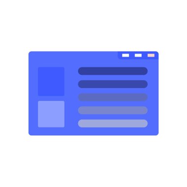 Tarayıcı simge vektör işareti ve beyaz arka plan üzerinde izole sembolü