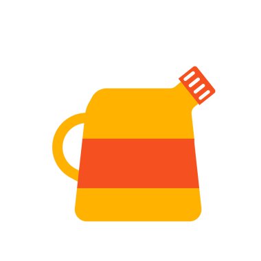 Yumuşatıcı simge vektör işareti ve üzerinde beyaz adam izole sembolü