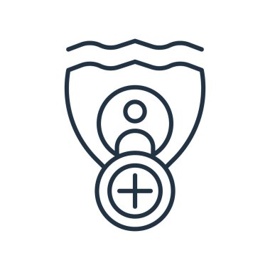 Beyaz arka plan üzerinde kalkan işareti izole kalkan simge vektör