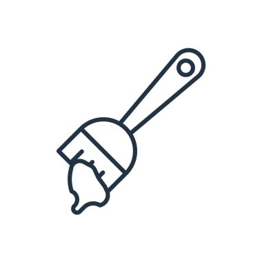 Beyaz arka plan üzerinde boya bod izole boya fırça simge vektör