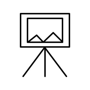 Şövale simge vektör işareti ve beyaz arka plan üzerinde izole sembolü, 