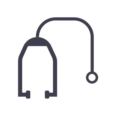 Stetoskop simge vektör işareti ve üzerinde beyaz backgr izole sembolü