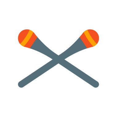 Web ve mobil uygulaması tasarımı, Drumsticks logo kavramı için beyaz arka plan üzerinde izole sopaları simge vektör