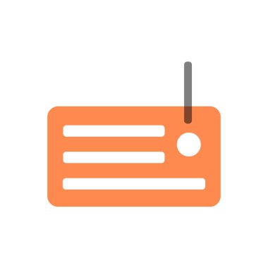 Web ve mobil uygulaması tasarım için beyaz arka plan üzerinde izole radyo simgesi