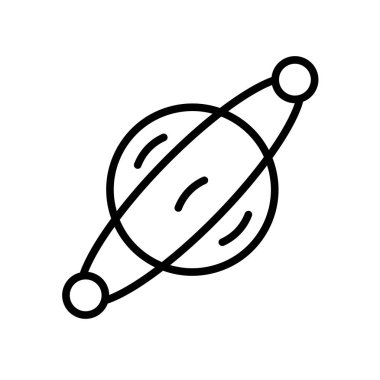 Web ve mobil uygulaması tasarım için beyaz arka plan üzerinde izole Satürn simgesi