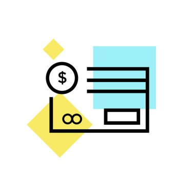 Ödeme yöntemi simge vektör işareti ve üzerinde beyaz bac izole sembolü