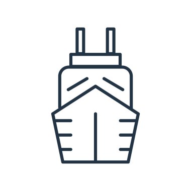 Beyaz arka plan üzerinde gemi şeffaf işareti izole gemi simge vektör