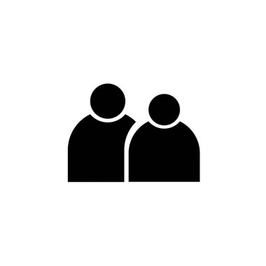 Grup insanlar simge vektör web ve mobil uygulaması tasarımı, insanlar logo kavramı grup izole üzerinde beyaz arka plan