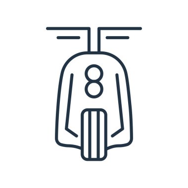 Beyaz arka plan üzerinde motosiklet şeffaf işareti izole motosiklet simge vektör