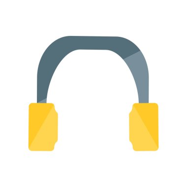 Kulaklık simge vektör işareti ve üzerinde beyaz backgro izole sembolü