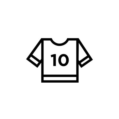 Web ve mobil uygulaması tasarım, Amerikan futbol Jersey logo kavramı için beyaz arka plan üzerinde izole Amerikan futbol Jersey simge vektör