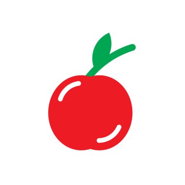 Web ve mobil uygulaması tasarım için beyaz arka plan üzerinde izole elma simgesi