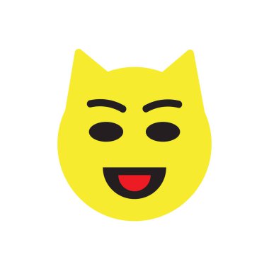 Web ve mobil uygulaması tasarım için beyaz arka plan üzerinde izole kedi simgesi