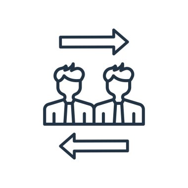 Beyaz arka plan üzerinde Exch izole Exchange Kişisel simge vektör