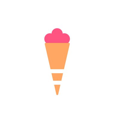 Web ve mobil uygulaması tasarım için beyaz arka plan üzerinde izole dondurma simgesi