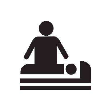 Relaxing masajı simge vektör izole üzerinde beyaz arka plan web ve mobil uygulaması tasarımı, logo kavramı rahatlatıcı masaj