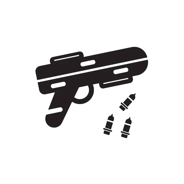 Pistola Icono Aislado Sobre Fondo Blanco Para Diseño Web Aplicación — Archivo Imágenes Vectoriales