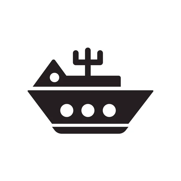 Schip Pictogram Geïsoleerd Een Witte Achtergrond Voor Web Mobiele App — Stockvector