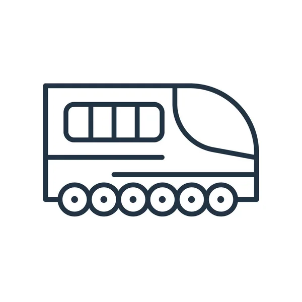 Icono de tren vector aislado sobre fondo blanco, signo de tren — Vector de stock