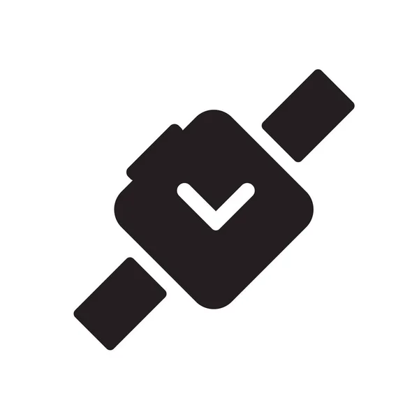 Smartwatch Ikon Elszigetelt Fehér Background Web Mobil App Design — Stock Vector