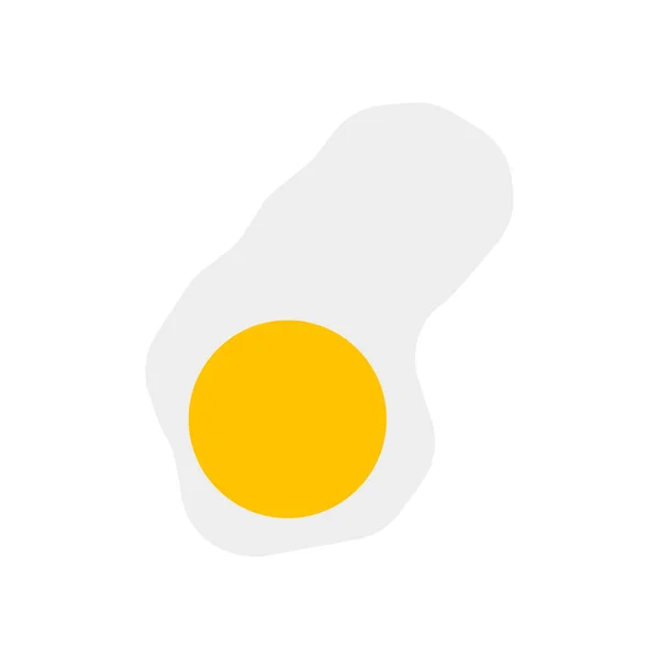 Vector Icono Huevo Frito Aislado Fondo Blanco Para Diseño Web — Vector de stock