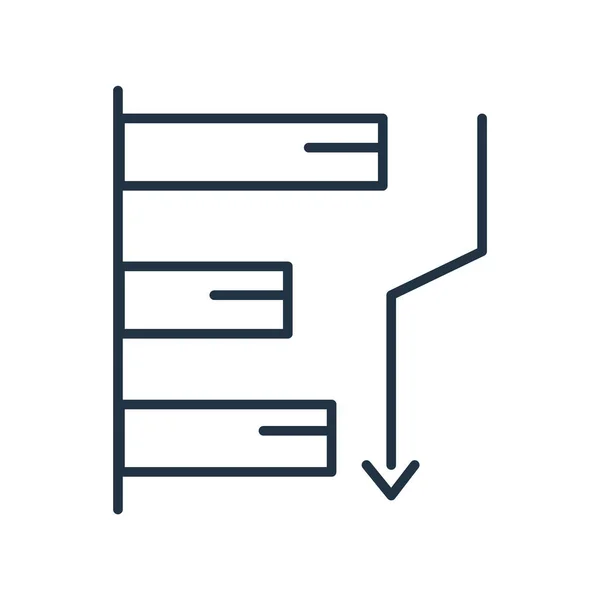 Balkendiagramm-Symbol-Vektor isoliert auf weißem Hintergrund, Balkendiagramm si — Stockvektor