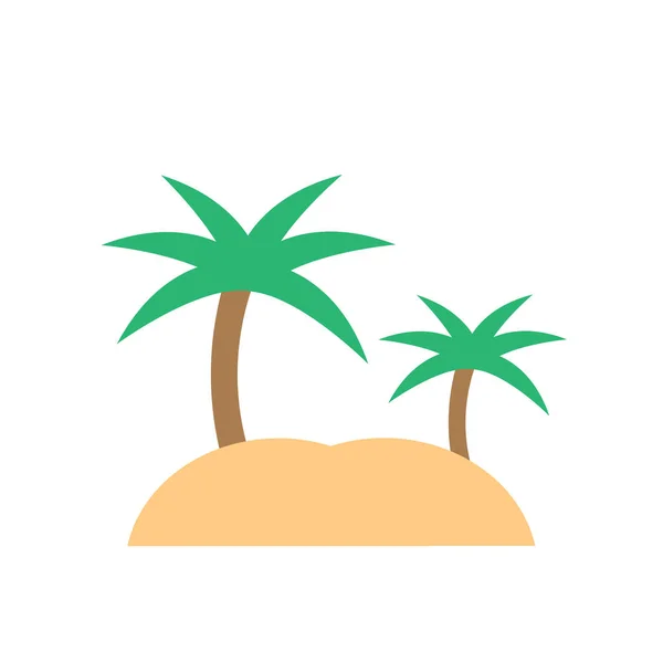Ön ikon vektor logga och symbol isolerad på vit bakgrund — Stock vektor