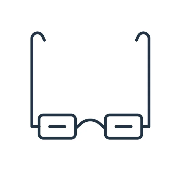 Ícone de óculos vetor isolado no fundo branco, sinal de óculos — Vetor de Stock