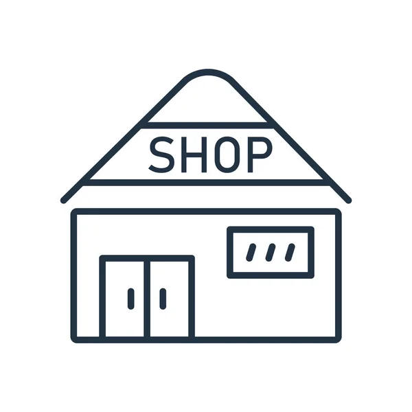 Vettore icona Store isolato su sfondo bianco, segno Store — Vettoriale Stock