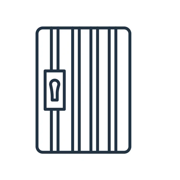 Icône prison vecteur isolé sur fond blanc, Panneau prison — Image vectorielle