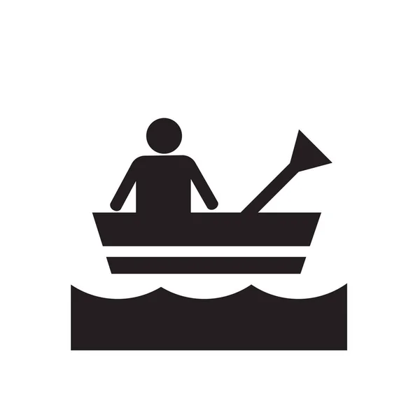 Rafting Pictogram Vector Geïsoleerd Witte Achtergrond Voor Web Mobiele App — Stockvector