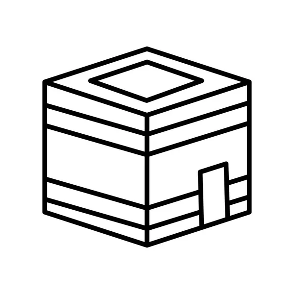 Kaaba Building Icon Vector Isolato Sfondo Bianco Kaaba Building Segno — Vettoriale Stock