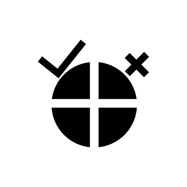 Icono de votación signo vectorial y símbolo aislado sobre fondo blanco — Archivo Imágenes Vectoriales